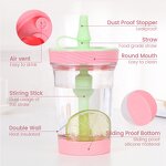 Kids Plastic Tumbler Manufacturer - Korean Style 500ml Leakproof Double Walled Cold Brew Coffee Boba with Straw Lid