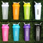 Protein Shaker Tumbler Manufacturer - Marketing Promotion Gift 600ml White Bpa Free Plastic Sport Workout Gym with Custom Logo