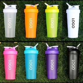Protein Shaker Tumbler Manufacturer - Marketing Promotion Gift 600ml White Bpa Free Plastic Sport Workout Gym with Custom Logo