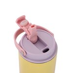 Coffee Mug Tumbler Manufacturer - Wholesale 20oz Gradient Blue Leak Proof Stainless Steel Vacuum Car with Handle and Lid Straw