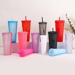 Coffee Tumbler Cup Manufacturer - Wholesale in Bulk Gift Set 30oz 24oz 16oz Buy 1 Get 3 USA Black Studded with Straw
