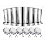 Collapsible Shot Cup Manufacturer - Custom Logo Mini Reusable Giveaways Portable Outdoor Travel 2oz 5oz 8oz Keychain Stainless Steel