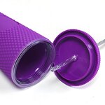 Studded Coffee Juice Cup Tumbler Manufacturer - Promotional Gift 750ml Bpa Free Matte Purple Violet with Logo