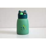 Kids Glass Water Bottle Manufacturer - Novel Eco-Friendly Direct Drinking Back to School 12oz Blue Cartoon Double Wall Leakproof with Rope