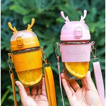 Coffee Glass Cup Carrier Manufacturer - Ladies Promotional Set Portable Cross Body Reindeer Lid Shoulder Straw Water Bottle Accessories