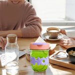 Coffee Juice Glass Tumbler Manufacturer - Promotional Gift Cute Ins Style 12oz Hoho with Straw and Pearl Chain