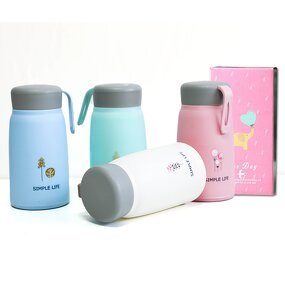 Glass Bottles Manufacturer - Wholesale 13oz Colorful Portable Cute Simple Style with Handle for Office Home Gifts