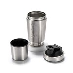 Gym Coffee Protein Shaker Manufacturer - Wholesale 600ml Single Wall Stainless Steel Hiking with Power Storage Compartment
