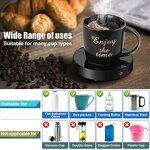 Coffee Mug Warmer Manufacturer - Tempered Glass Desk Auto Shut 3-Temperature Settings 8H Timer Gravity Sensor for Coffee Milk Tea