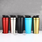 Gym Coffee Protein Shaker Manufacturer - Wholesale 500ml Single Wall Stainless Steel Water Bottle Leakproof with Volume Marker Promotional