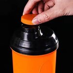 Gym Protein Shaker Bottle Manufacturer - 2024 Insulated 500ml Stainless Steel Cup Mixer Outdoor Sports Made of PP Material
