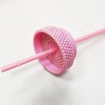 Acrylic Coffee Cup Tumbler Manufacturer - Customized Holiday Gift Bpa Free Double Wall 16oz Skinny Rhinestone with Lid Straw