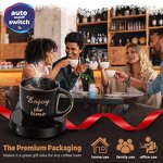 Coffee Mug Warmer Manufacturer - Tempered Glass Desk Auto Shut 3-Temperature Settings 8H Timer Gravity Sensor for Coffee Milk Tea