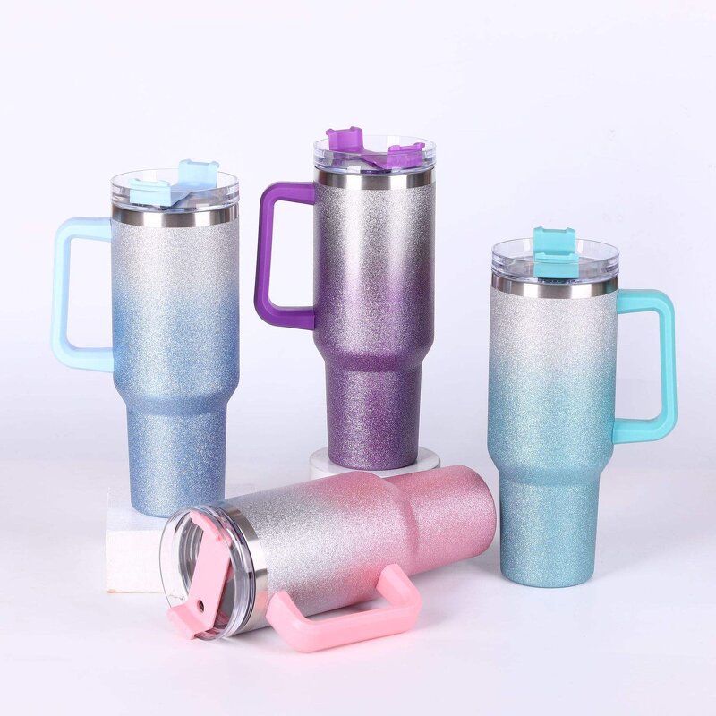 Tumbler Cup Manufacturer - Christmas Gift 40oz Double Wall Vacuum Insulated Stainless Steel with Handle Lid Straw