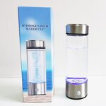 Hydrogen Generator Water Cup Manufacturer - 2024 New Design Custom Logo Festival Gift 14oz Black Portable Travel 1000ppb Peroxide