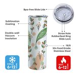 Sublimation Tumbler Manufacturer - Wholesale Stainless Steel Straight Double Wall Blank Skinny DIY 20oz Flat Edge with Lid Straw