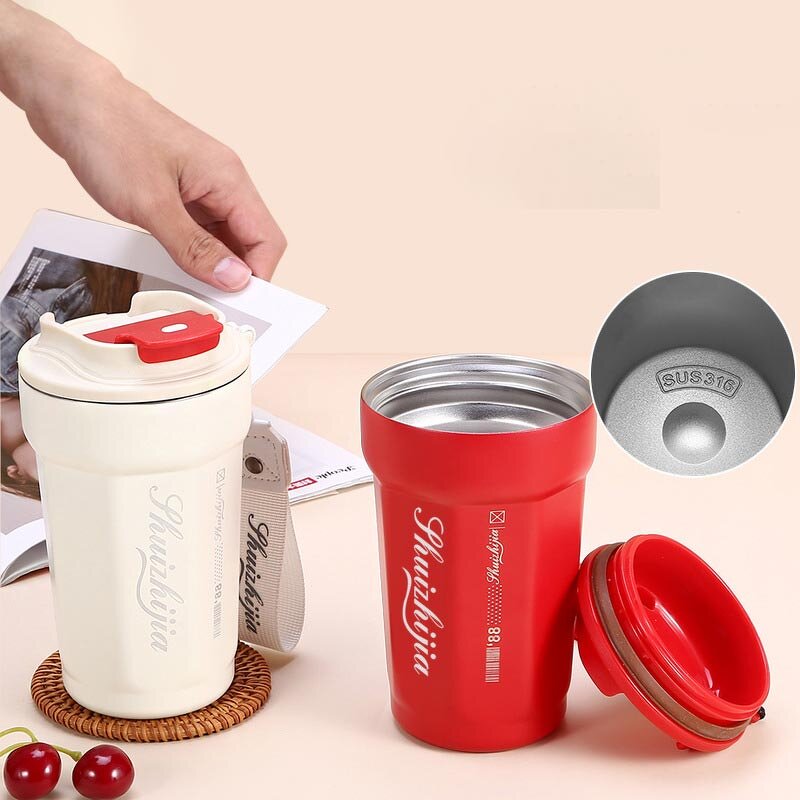 Water Coffee Cup Manufacturer - Popular Gift Portable Internet Celebrity Large Mouth 316 Stainless Steel Insulated for Men Women