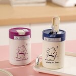 Teddy Bear Glass Cups Manufacturer - Wholesale Baptism Giveaway Gifts 400ml Green Double Wall with Lids Straw Direct Drinking Eco-Friendly