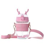 Coffee Glass Cup Carrier Manufacturer - Ladies Promotional Set Portable Cross Body Reindeer Lid Shoulder Straw Water Bottle Accessories