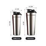 Protein Shaker Tumbler Manufacturer - High Quality Custom 500ml Classic Reusable Metal Stainless Steel Sport Gym