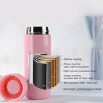 Smart Water Bottle Manufacturer - Led Temperature Display 400ml Stainless Steel Vacuum Sport Thermal