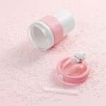 Glass Water Bottle Manufacturer - Cute Bear Design Transparent Leak-Proof with Lid Straw for Coffee Milk Tea Portable