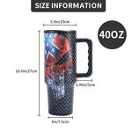 Coffee Travel Mug Manufacturer - Wholesale Bulk Custom Logo Insulated Double Wall 40 oz Stainless Steel with Straw Handgrip Lid BPA Free