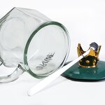 Glass Mug Manufacturer - Best-selling Ins Style Ladies Home Creative Couple 12oz with Spoon Lid Anti-scald for Coffee Milk Juice