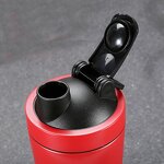 Protein Shaker Cup Manufacturer - Custom Logo 500ml Stainless Steel Sports Gym Boba Tumbler with Stirring Ball