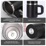 Insulated Tumbler Manufacturer - Personalized Gift Kids 14 oz Travel Coffee Mug Stainless Steel Vacuum Leak Proof Double Wall Handgrip