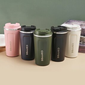 Travel Water Cup Tumbler Manufacturer - Wholesale Outdoor Gift Simple Double Wall Leak-proof Stainless Steel Portable Thermos Coffee
