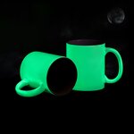 Ceramic Milk Coffee Cup Manufacturer - Customized 11oz DIY Blank White Glow in Dark Luminous Sublimation with Handle