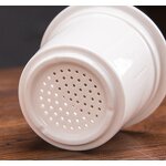 Ceramic Milk Coffee Cup Manufacturer - Custom Logo 380ml Green White Blank Porcelain for Sublimation with Bamboo Lid Handle