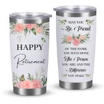 Coffee Tumbler Manufacturer - Custom Happy Nurse Teacher Co Worker Retirement Gift 20oz Stainless Steel Double Wall for Women Men