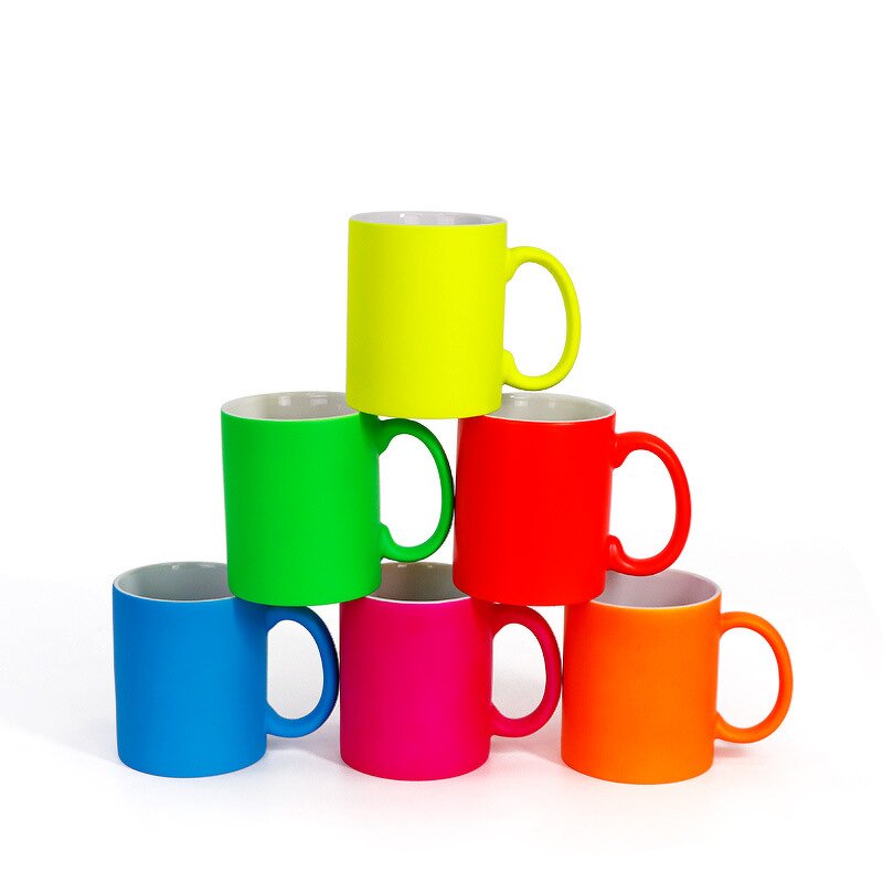 Ceramic Milk Coffee Mug Manufacturer - Custom Reasonable Price DIY 11 oz Fluorescent Blank Sublimation for Promotion