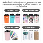 Coffee Tumbler Manufacturer - Customized 12oz Blue Mini Travel Stainless Steel Insulated Leak-proof Gift