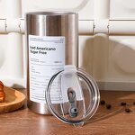 Insulated Ice Cup Manufacturer - Custom Simple Portable Thermal and Cold 304 Stainless Steel Vacuum Straw Coffee with Lid