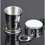 Collapsible Shot Cup Manufacturer - Custom Logo Mini Reusable Giveaways Portable Outdoor Travel 2oz 5oz 8oz Keychain Stainless Steel