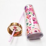 Acrylic Plastic Tumbler Manufacturer - Customized Wedding Party Favour Birthday DIY 16oz Double Wall Floral Eco-Friendly Dishwasher Safe Skinny