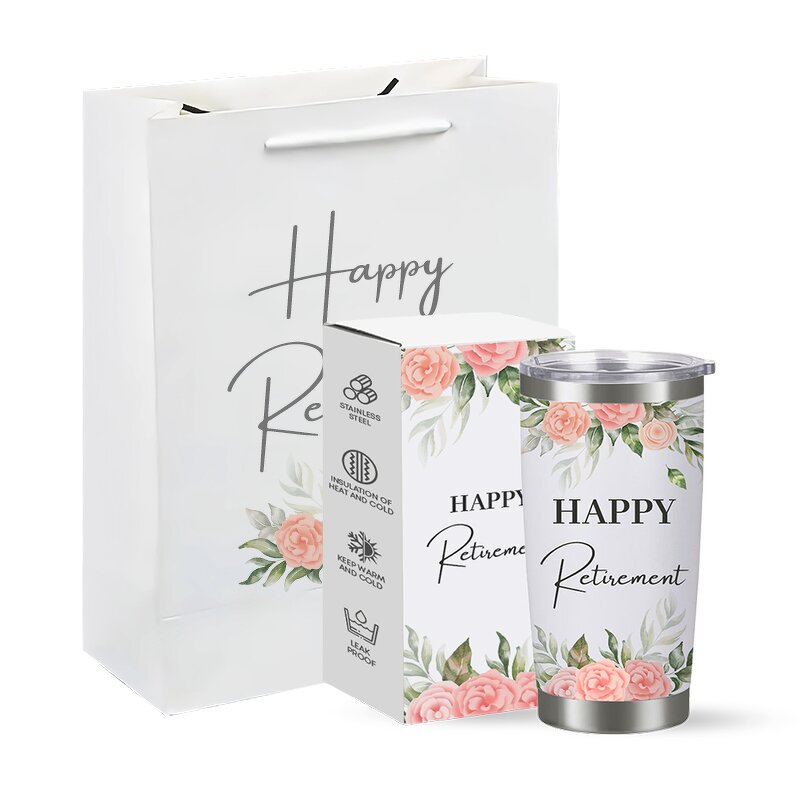 Coffee Tumbler Manufacturer - Custom Happy Nurse Teacher Co Worker Retirement Gift 20oz Stainless Steel Double Wall for Women Men