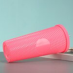 Plastic Cold Tumbler Cup Manufacturer - Ready to Ship New 16oz 500ml Bpa Free Clear with Straw and Lid