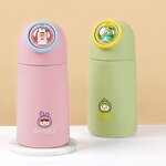 Double-layer Glass Water Bottle Manufacturer - New Cute Cartoon Portable Mini 13oz with Hidden Handle