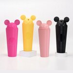 Double Wall Plastic Water Bottle Manufacturer - 750ml Custom DIY Christmas Party Travel Studded Cup Tumbler with Lids Straws