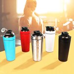 Gym Shaker Bottle Manufacturer - Custom Logo Blank 500ml 17oz Blue Stainless Steel for Adults' Coffee Protein Supplements