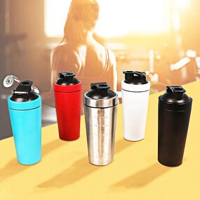 Gym Shaker Bottle Manufacturer - Custom Logo Blank 500ml 17oz Blue Stainless Steel for Adults' Coffee Protein Supplements
