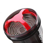 Sports Gym Plastic Bottle Manufacturer - Custom Logo 500ml Black 3 in 1 BPA Free with Pill Organizer Protein Container Mixing