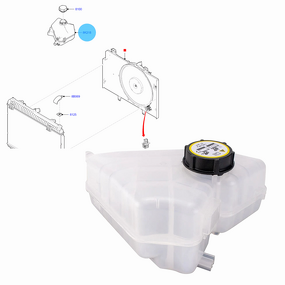 Engine Coolant Expansion Reservoir Manufacturer - 8V21 8K218 AB 8V218K218AB Radiator Water Tank 1513111 for Carnival Ecosport