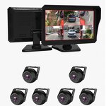 Car Rear View DVR Kit Manufacturer - 10 Inch AHD IPS 6CH Six Split Monitor + 6x AHD 720P 4Pin IR Reverse Parking for RV Bus Truck