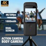 Action Camera Manufacturer - 4K WiFi Anti-shake Sport Dual Screen 30m Waterproof Touch for Travel Video Diving Bodycam