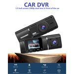 Dash Cam Manufacturer - 1.5 Inch Screen 1080P Dual Lens Interior Camera Recorder 24H Parking Monitor Car Black Box